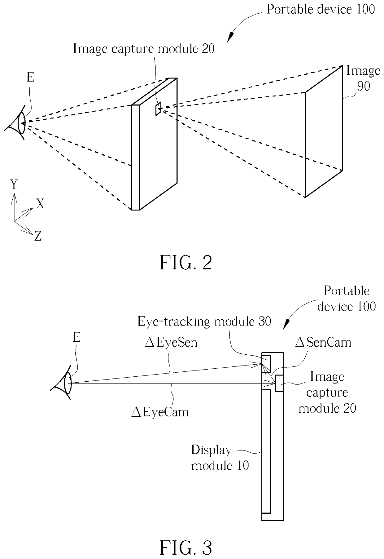 Portable device and operation method for tracking user's viewpoint and adjusting viewport