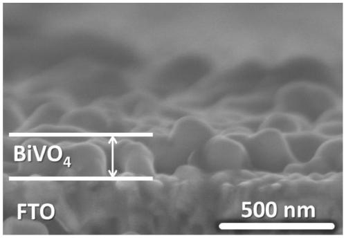 A kind of bismuth vanadate nanoporous film electrode modified by nib auxiliary agent and its preparation method and application