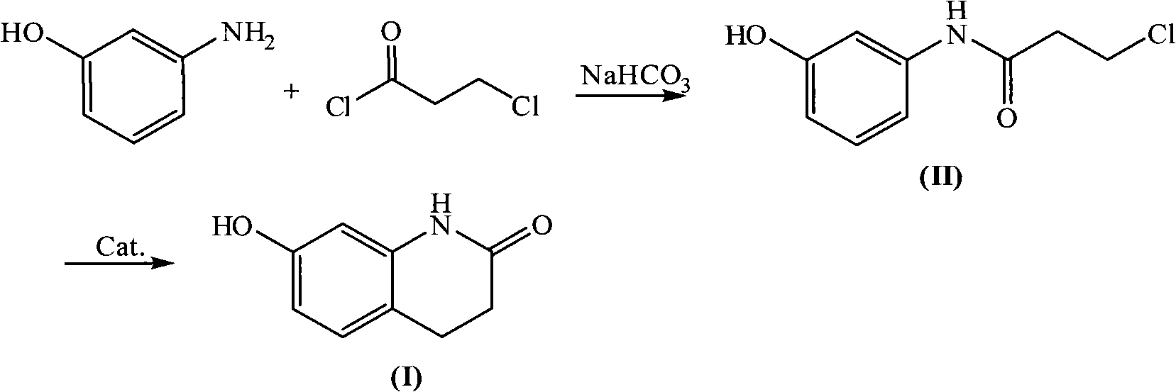 Novel synthetic method of 7-hydroxy-3,4-dihydroquinolines