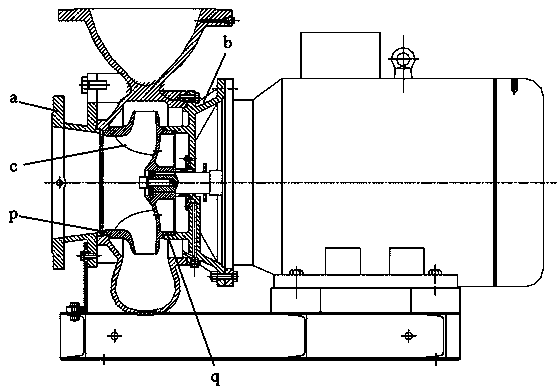 Centrifugal pump with impeller rotation boosting structure