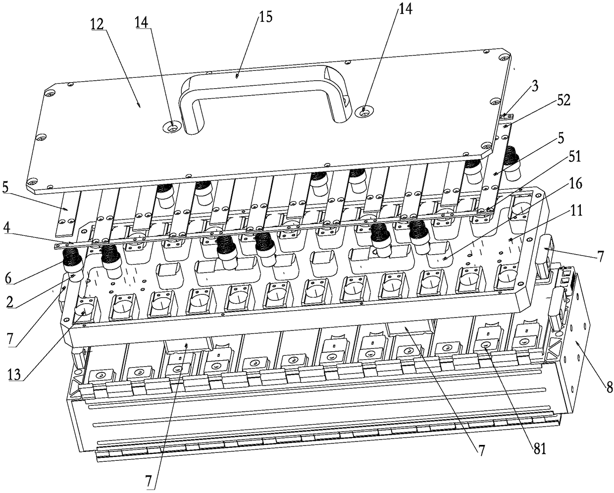 Insulated voltage-resistant test tool for power battery module