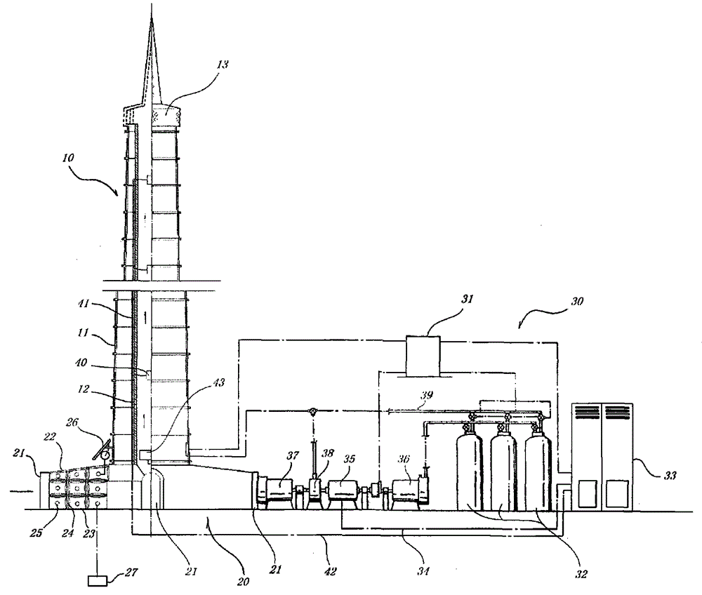 Wind tower structure of comprehensive energy wind tunnel well power station