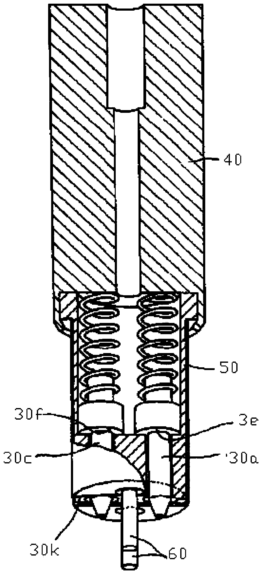 Linear two-way solenoid valve