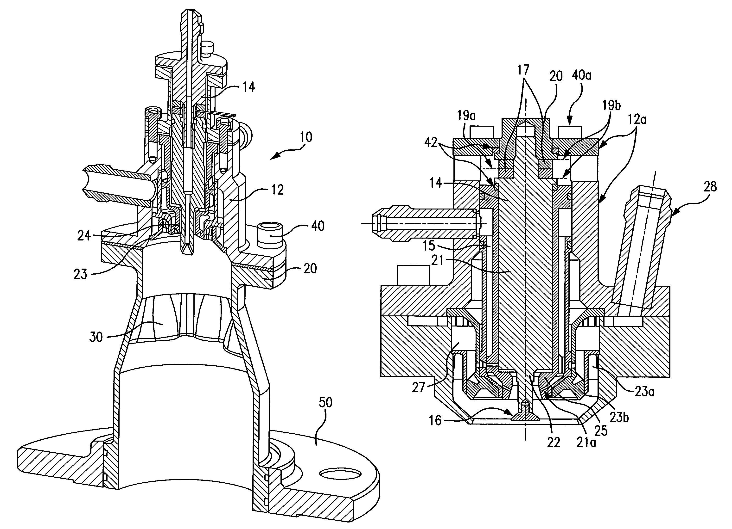 Fuel injection and mixing systems having piezoelectric elements and methods of using the same