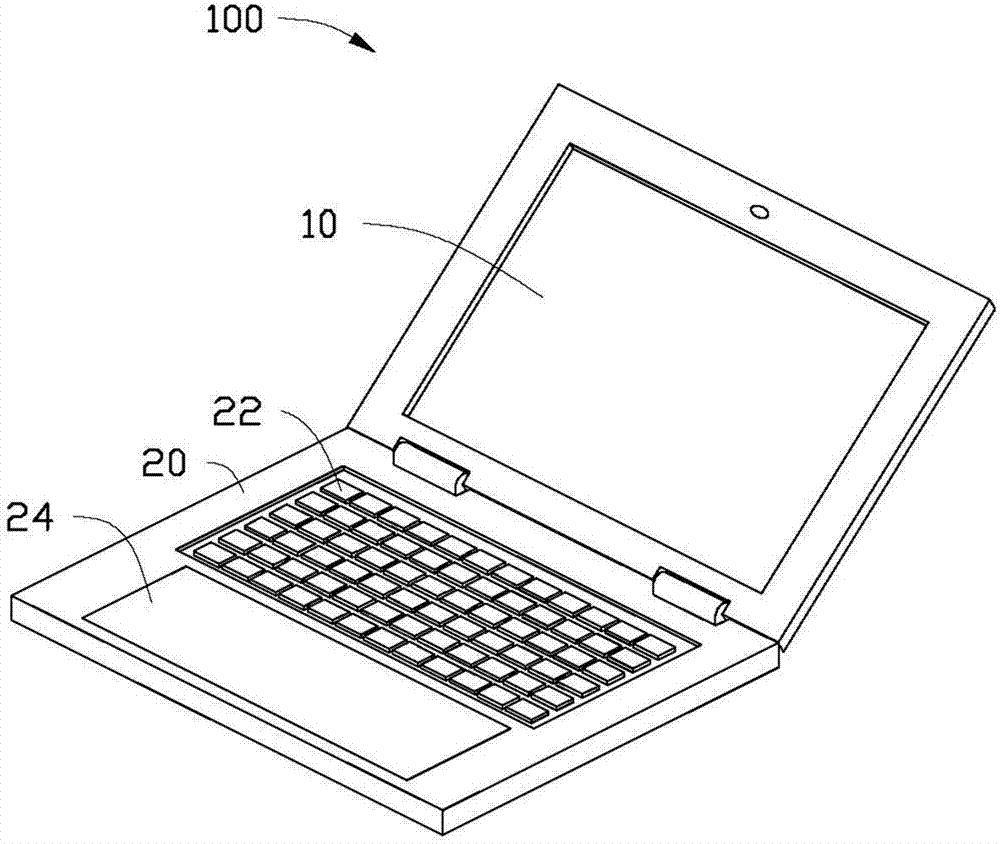Method for preventing error touch of touch panel of portable computer