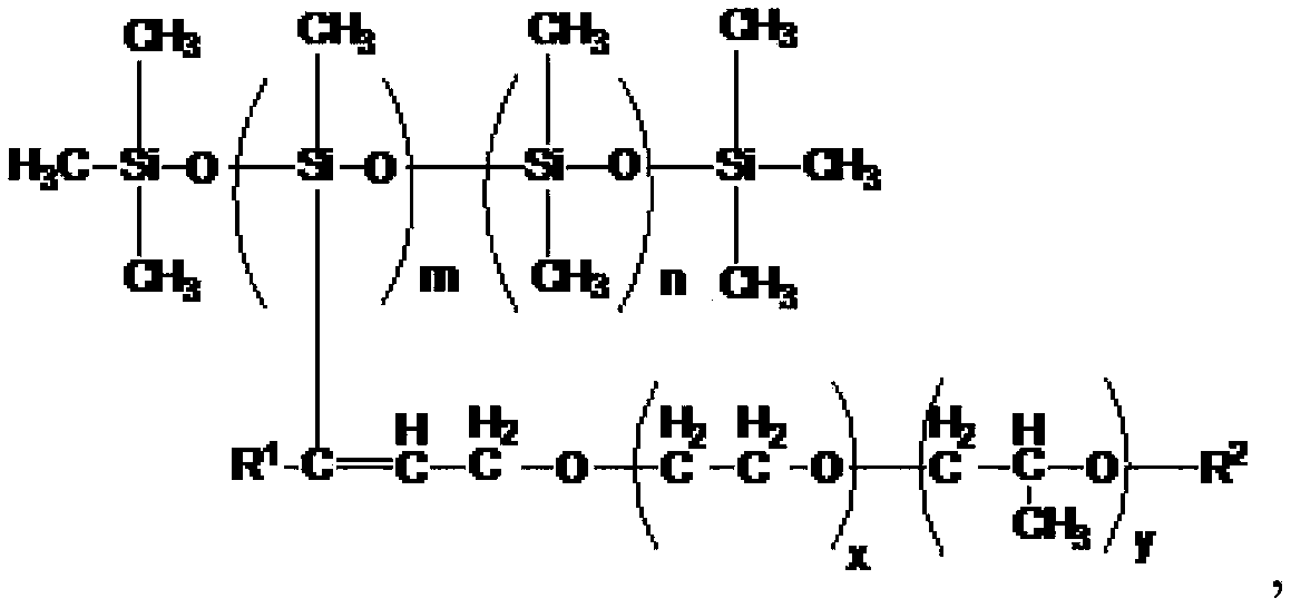 Acetylene bond-containing polyether modified polysiloxane surfactant and synthetic method thereof