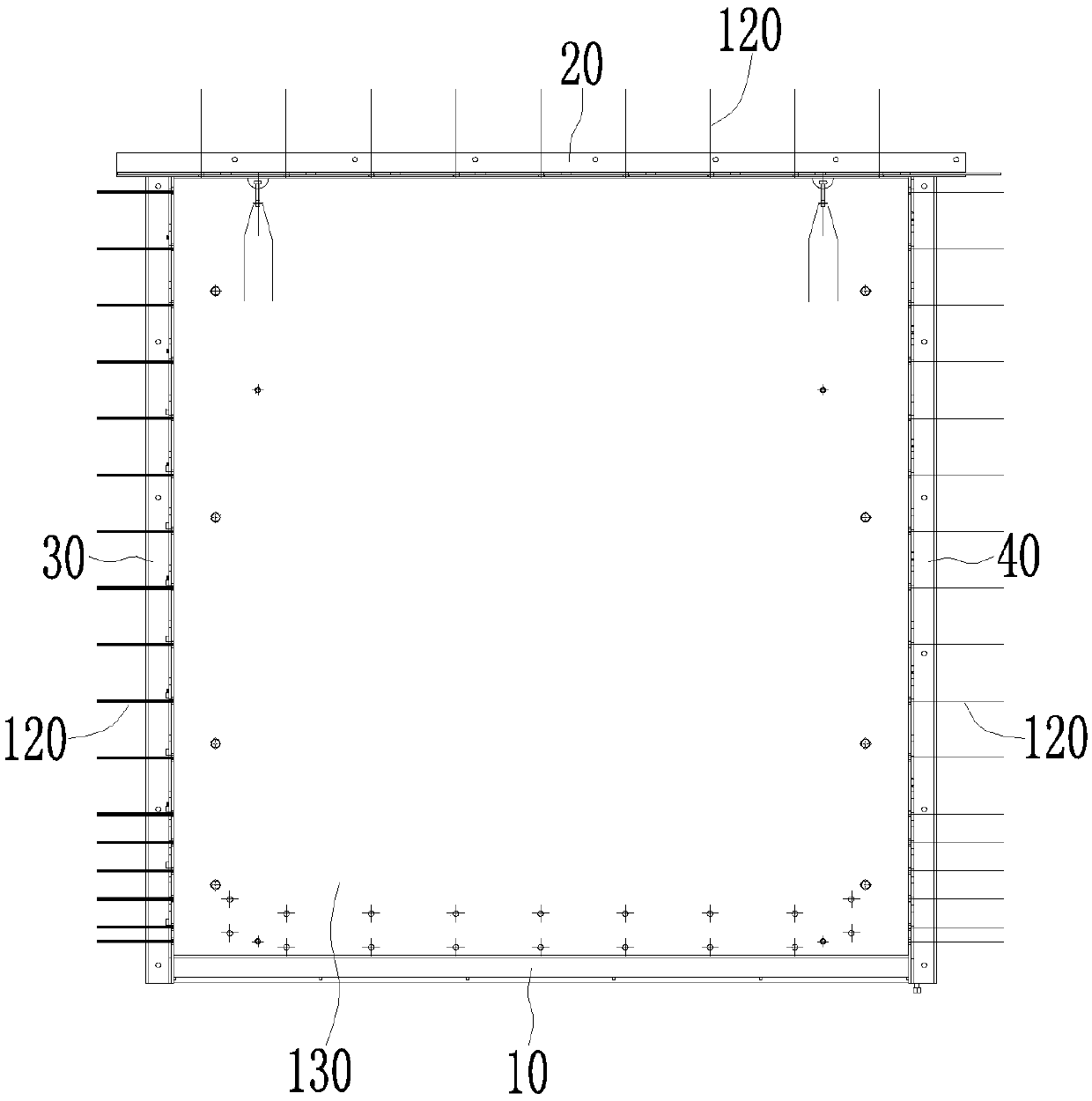 Stretching-out rebar prefabricated part forming mold and using method thereof