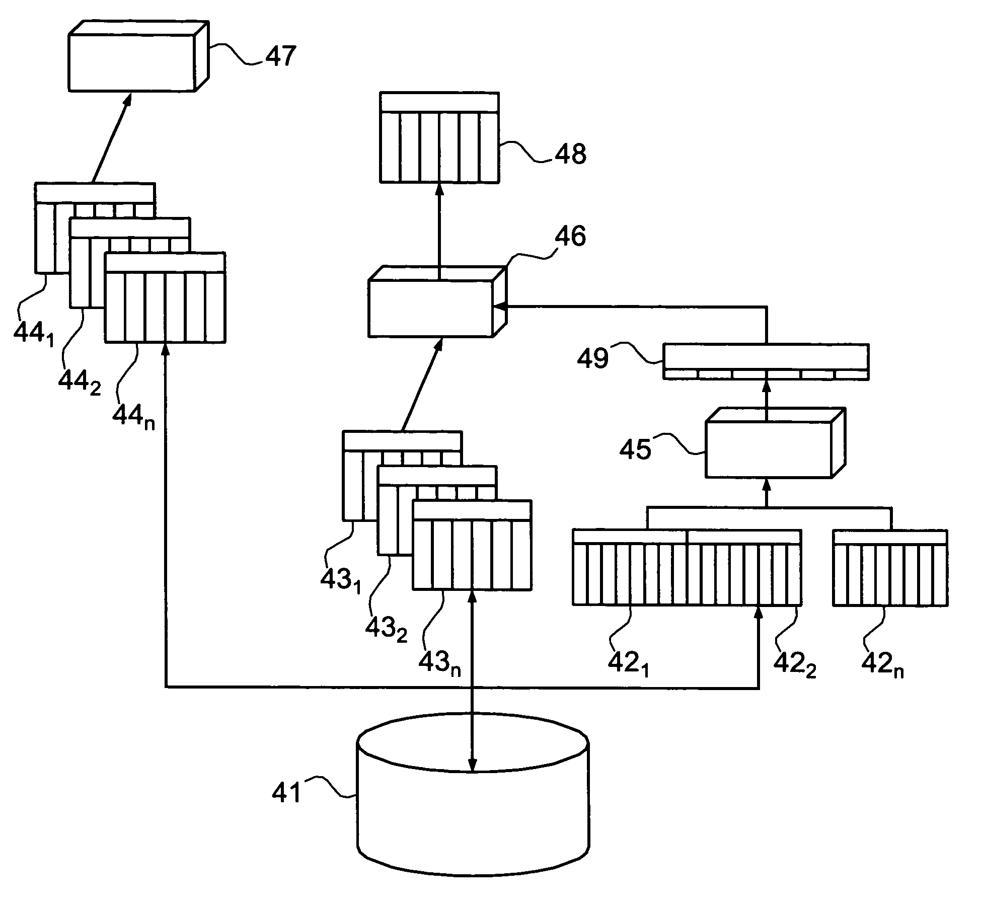 Method and device for building and using table of reduced profiles of paragons and corresponding computer program