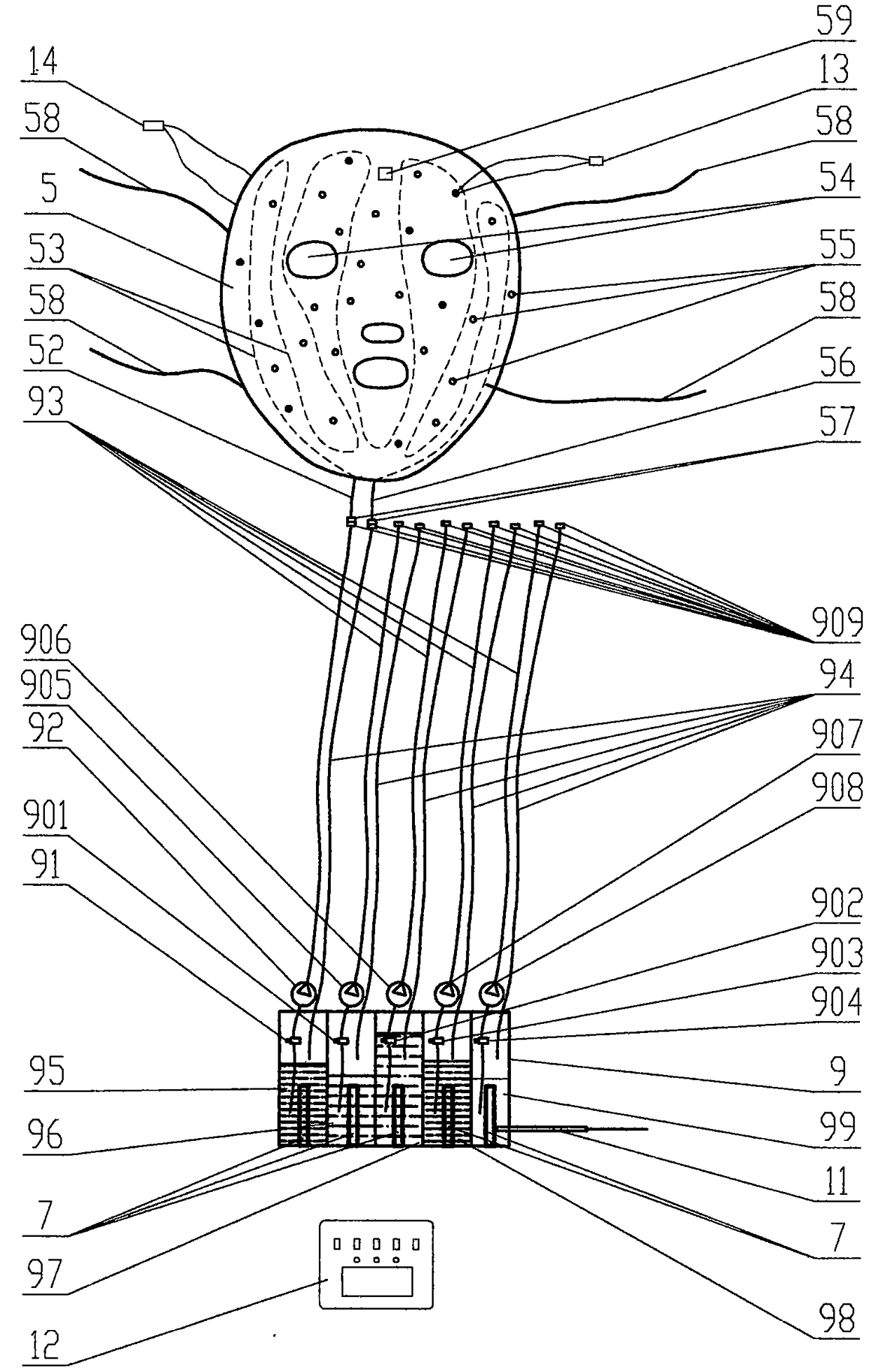 Medicinal beauty mask with heating and cooling functions