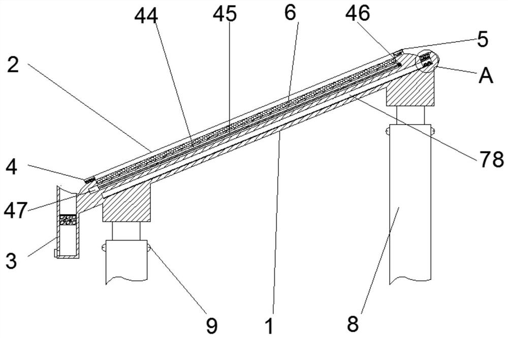 Photovoltaic automatic cleaning support system