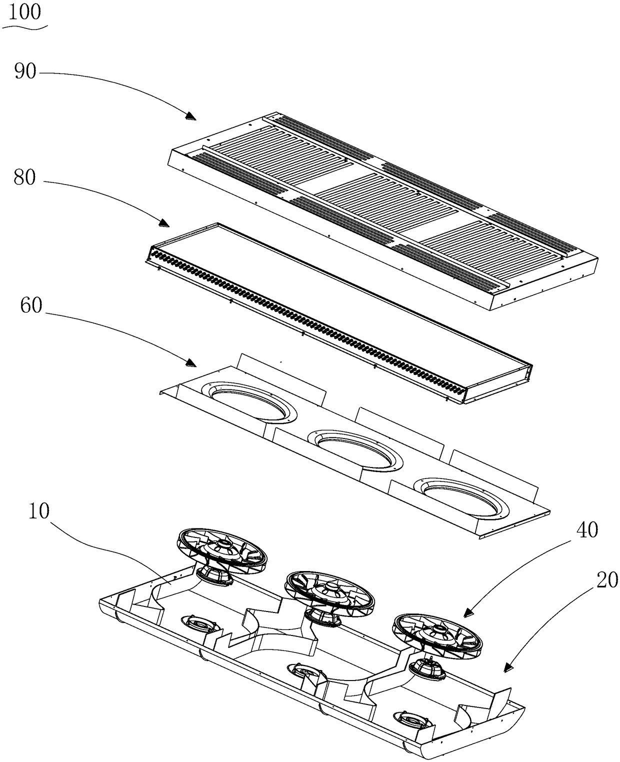 Air channel module and air channel structure with air channel module and air conditioner