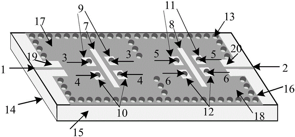 Substrate integrated waveguide filter with independently adjustable double bands