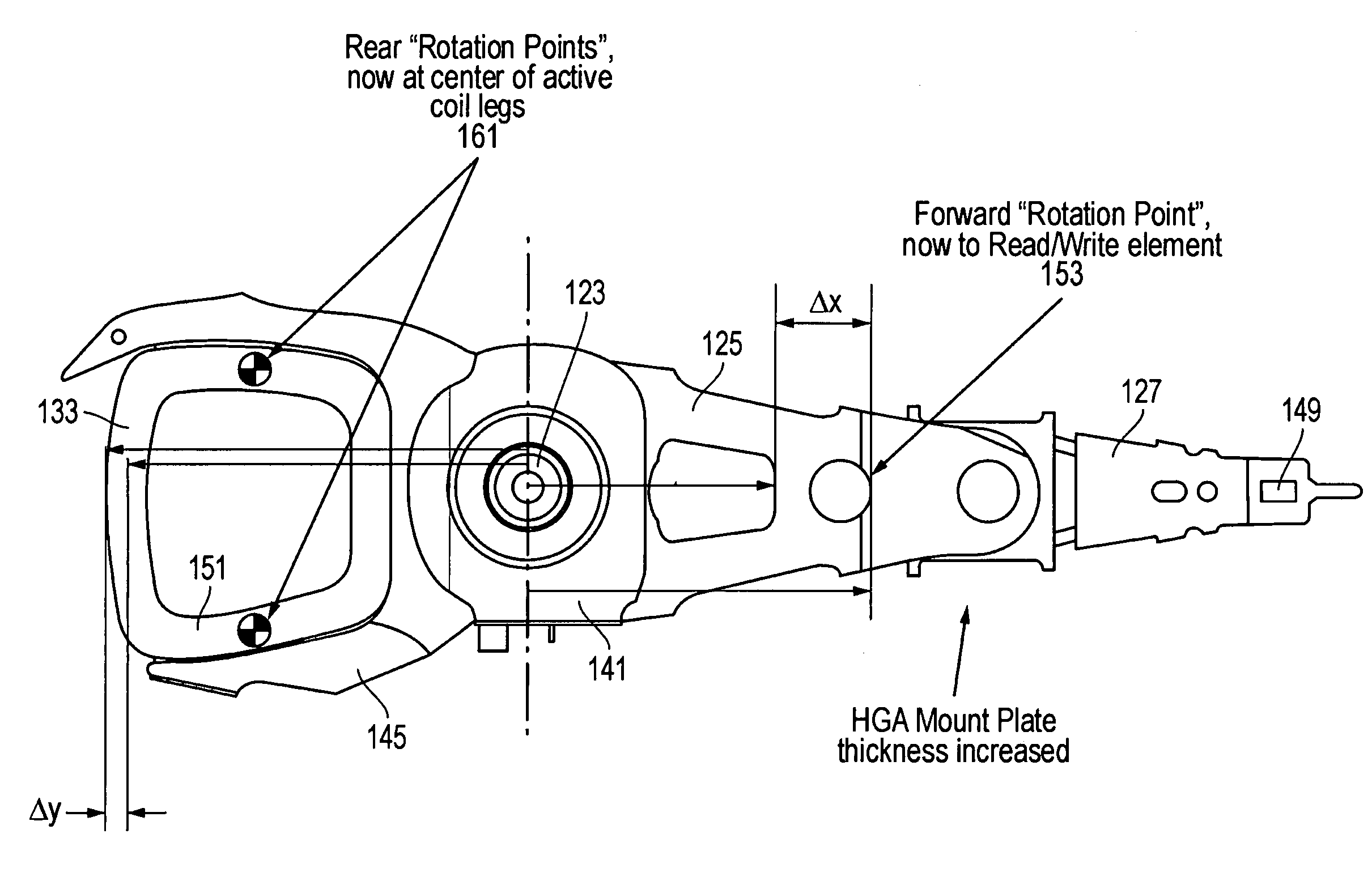 System and apparatus for reducing off-track gain for a disk drive actuator