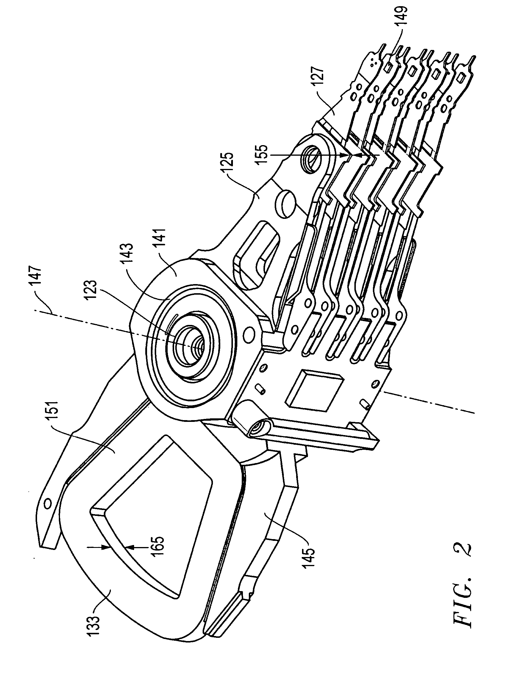 System and apparatus for reducing off-track gain for a disk drive actuator
