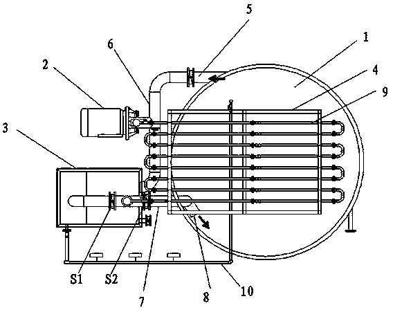 Circulating reflux device for oil-containing emulsified liquid