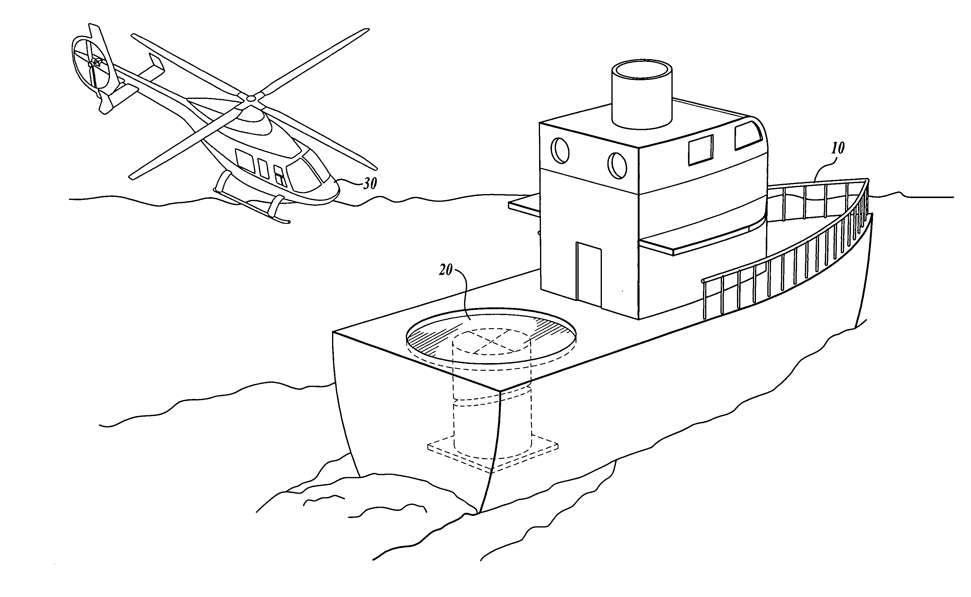 Stabilizing surface for flight deck or other uses