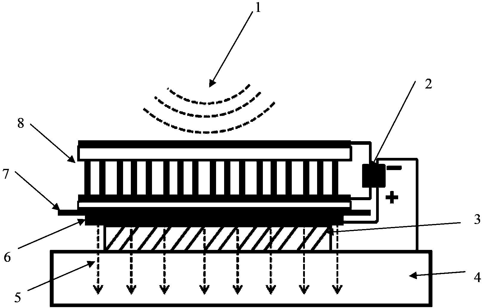 System using piezoelectric field for driving medicine iontophoresis