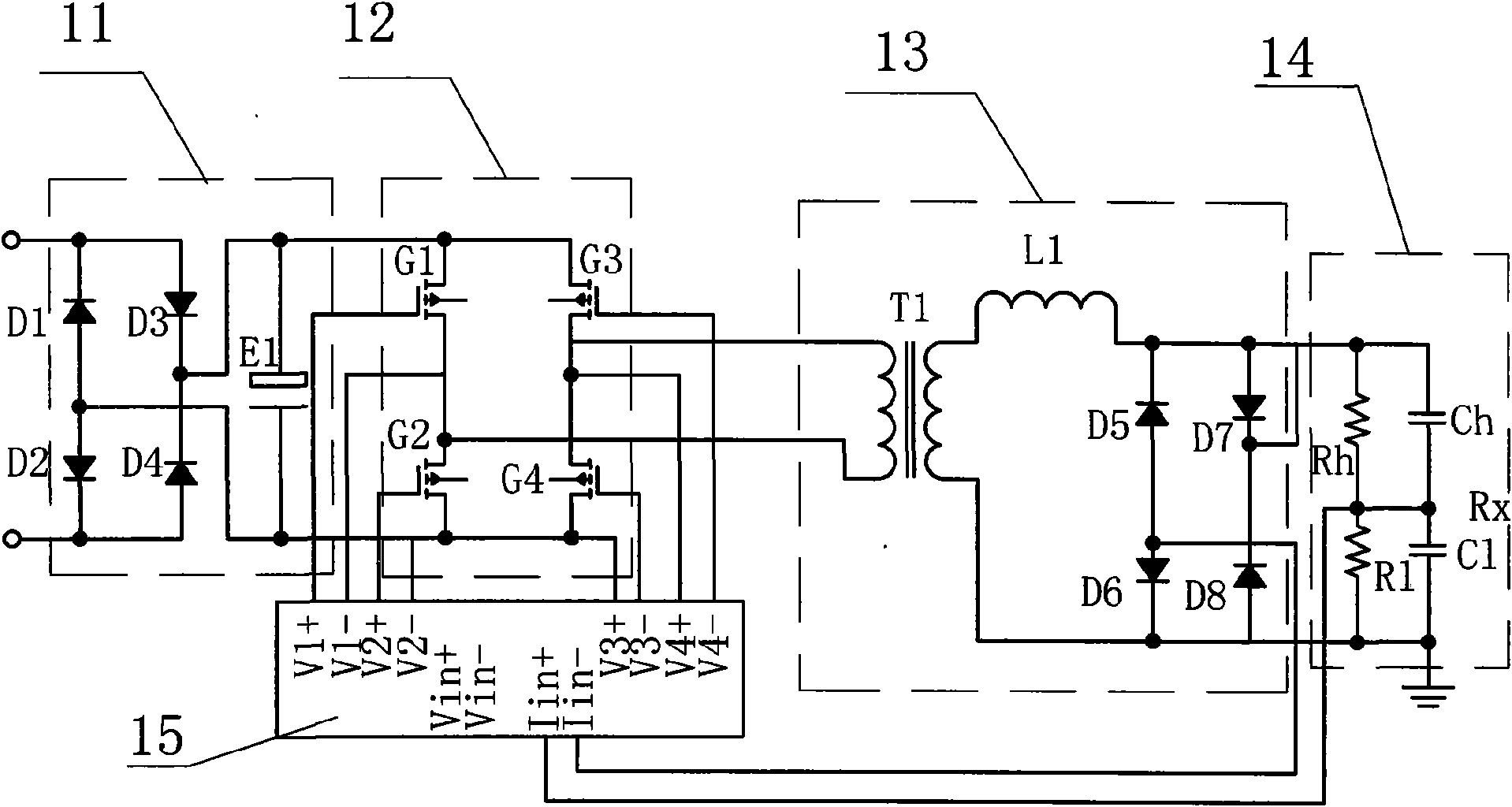 Combined type crude oil electric dewatering high-voltage power source and controlling device thereof