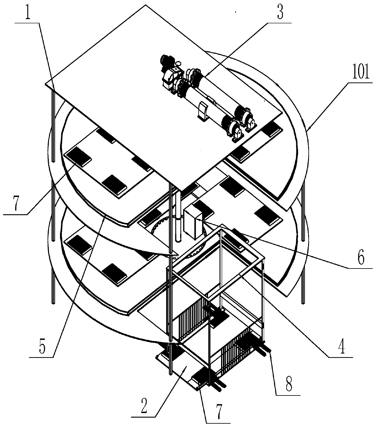 Expandable Rotary Lifting Stereo Garage