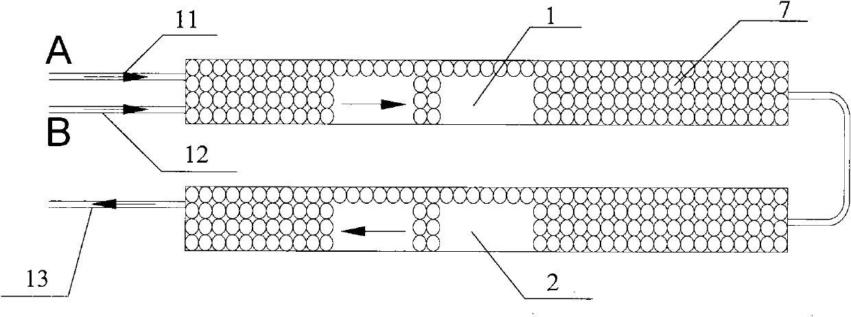 Liquid phase gradient mixer