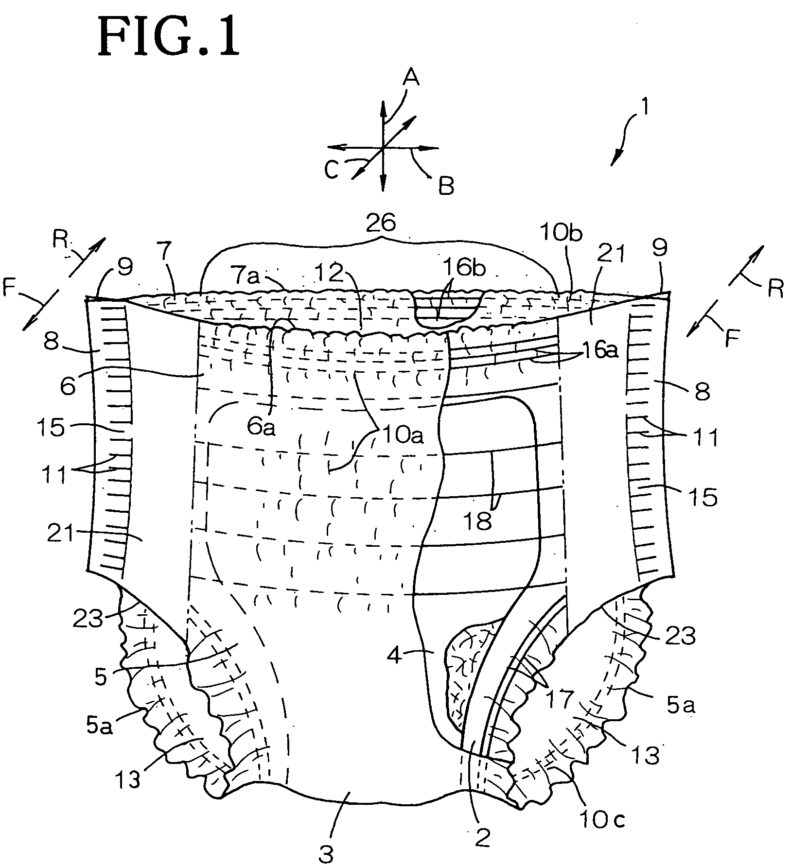 Pull-on disposable wearing article