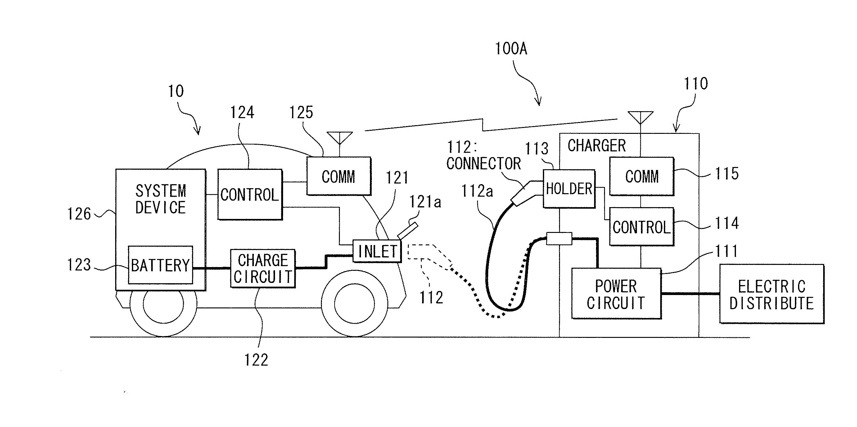 Vehicular charge apparatus