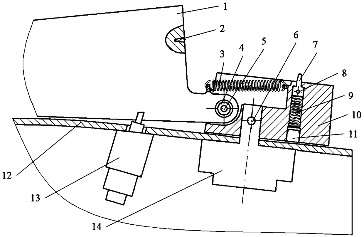 Longitudinal unfolding mechanism of missile folding rudder surface