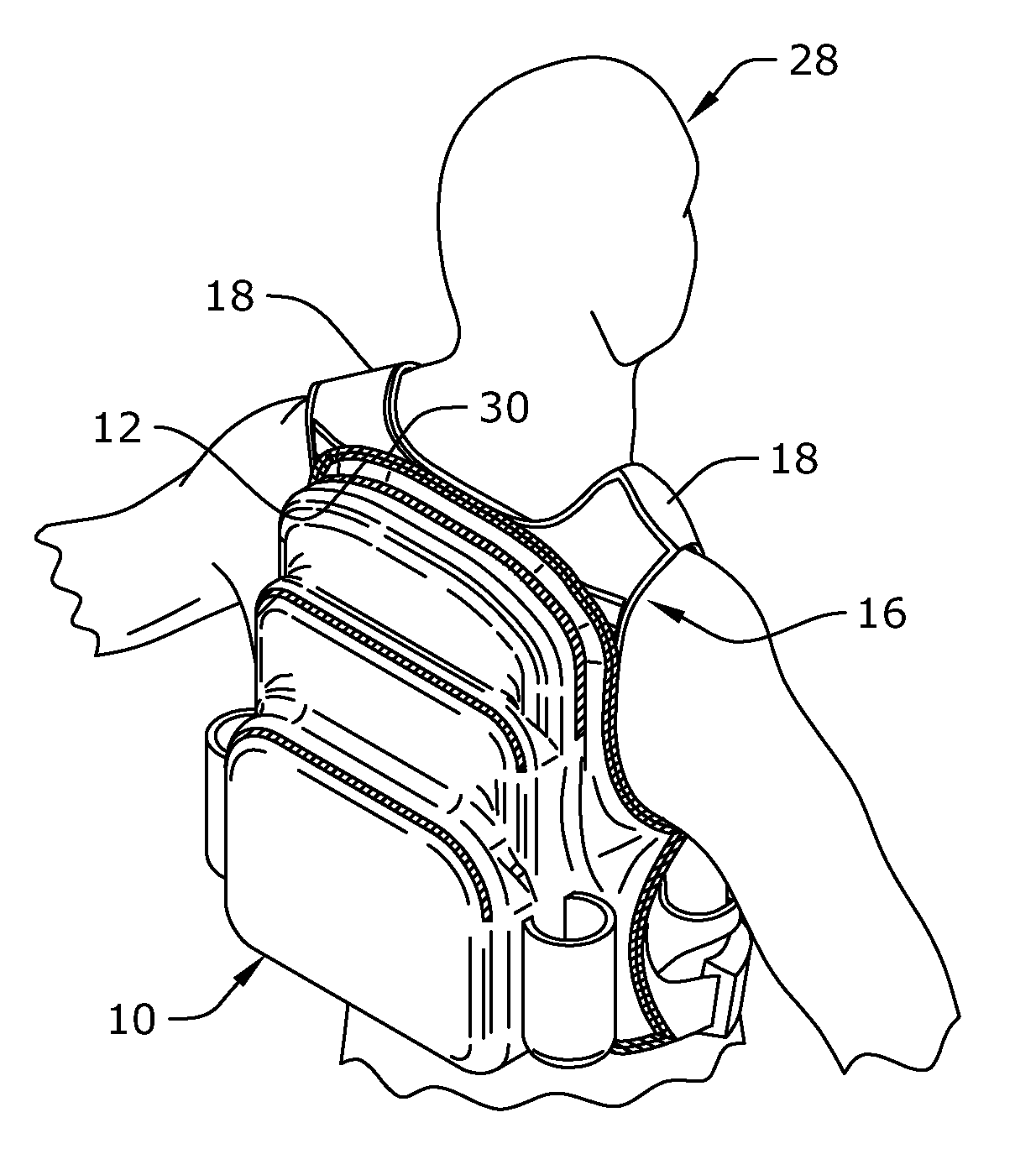Bullet proof vest with backpack