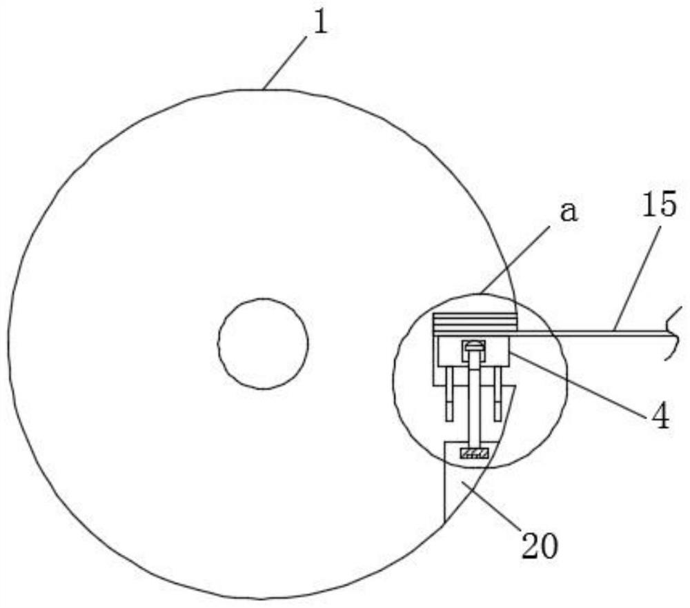 Winding and fixing structure for non-woven fabric paper