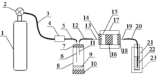 Method for using flowing gaseous derivatization reagent on online derivatization