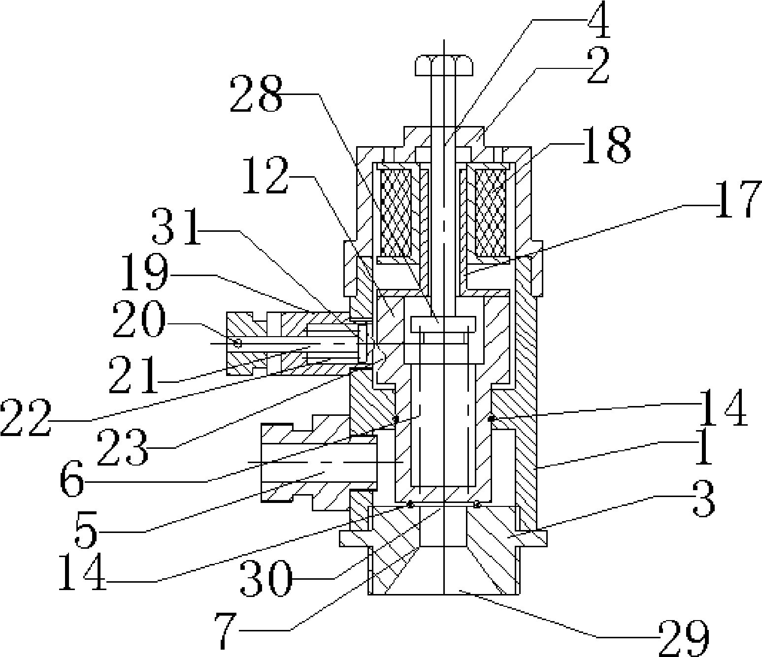 Security induction valve and security buffering two-purpose valve employing the same