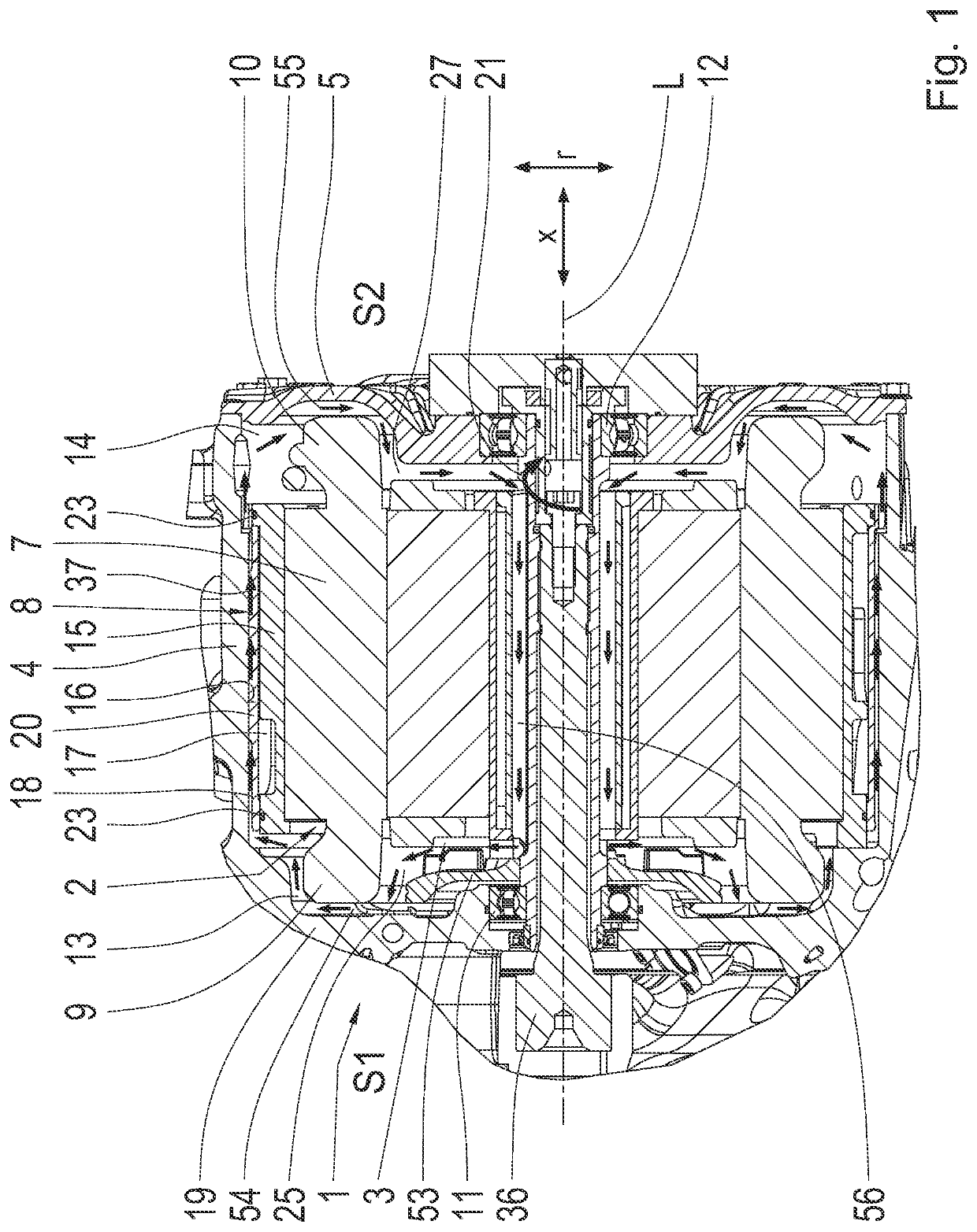 Electric Machine for Driving a Motor Vehicle