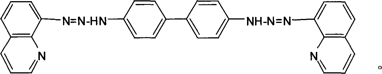 Bis(8-quinoline diazo amido)-biphenyl, preparation method and application thereof