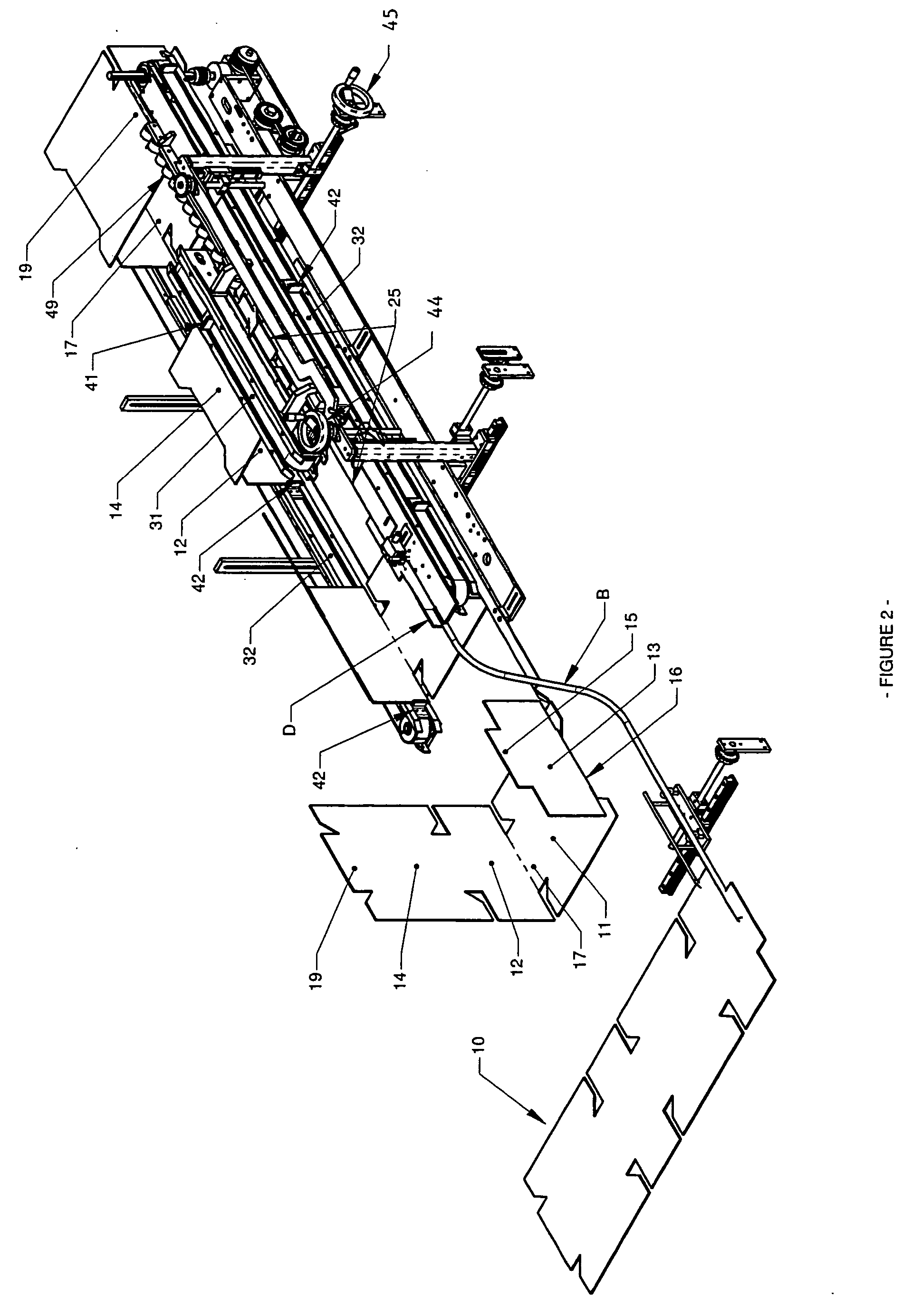 Positioning apparatus for container forming machine