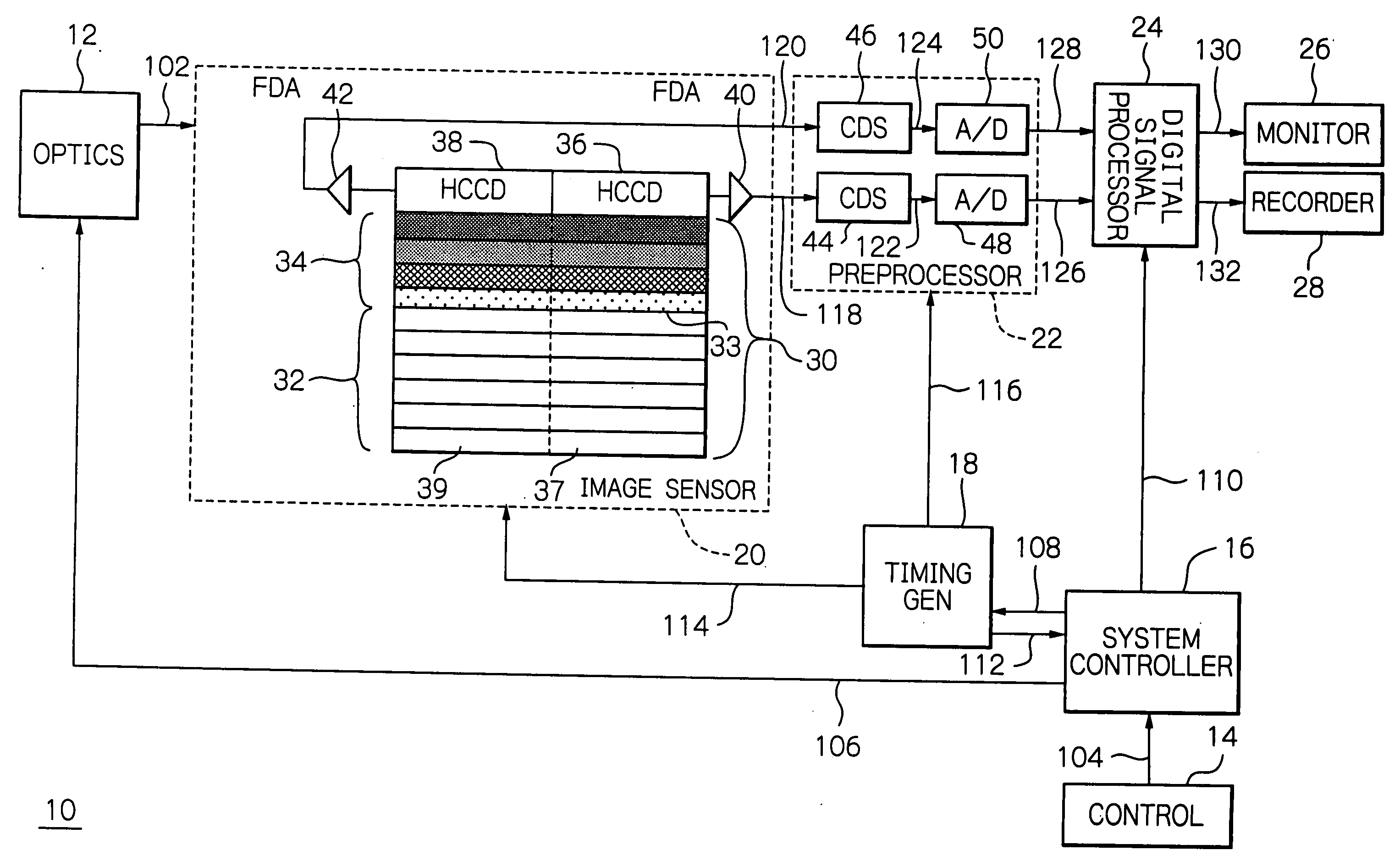 Solid-state image pickup apparatus with error due to the characteristic of its output circuit corrected
