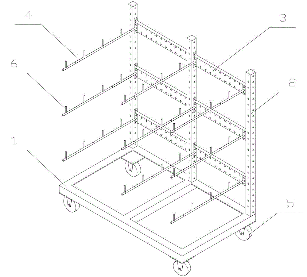 A flexible workpiece storage device