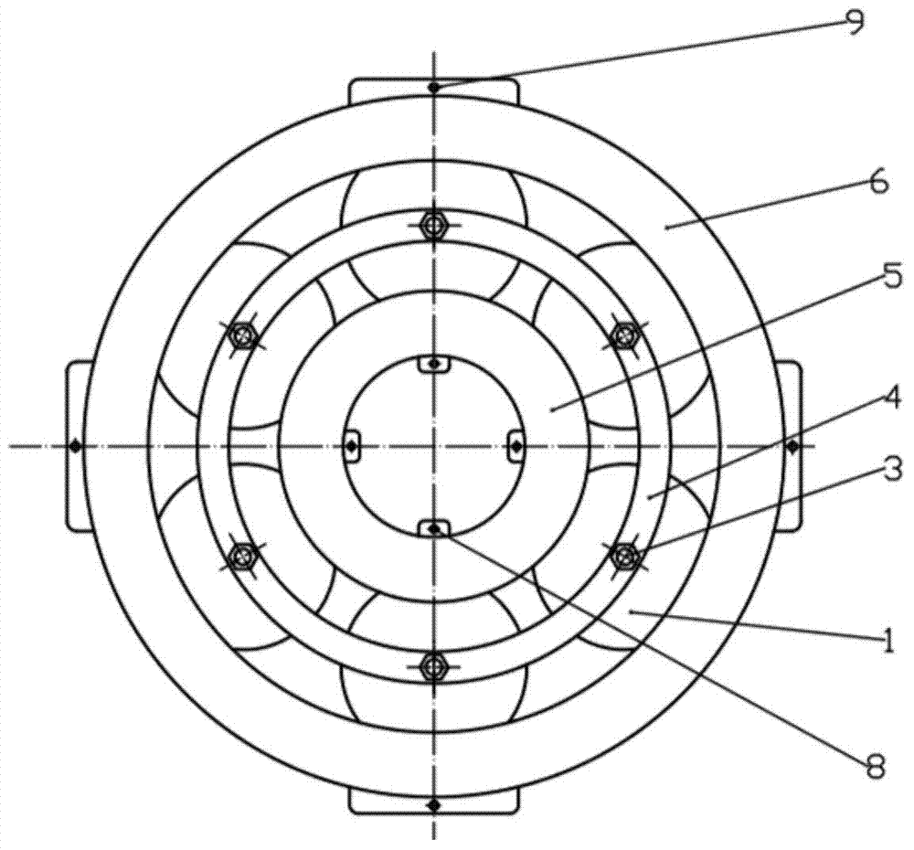 High-power rolling type collector ring device