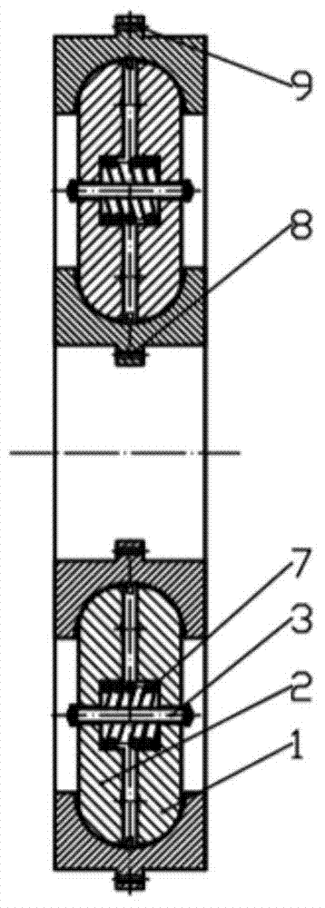 High-power rolling type collector ring device