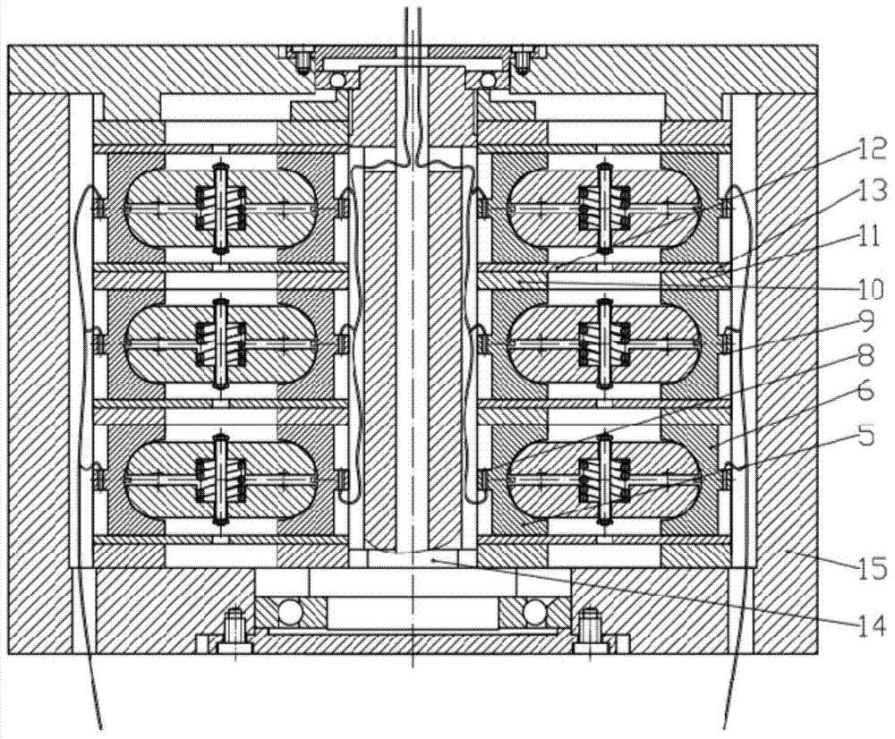 High-power rolling type collector ring device