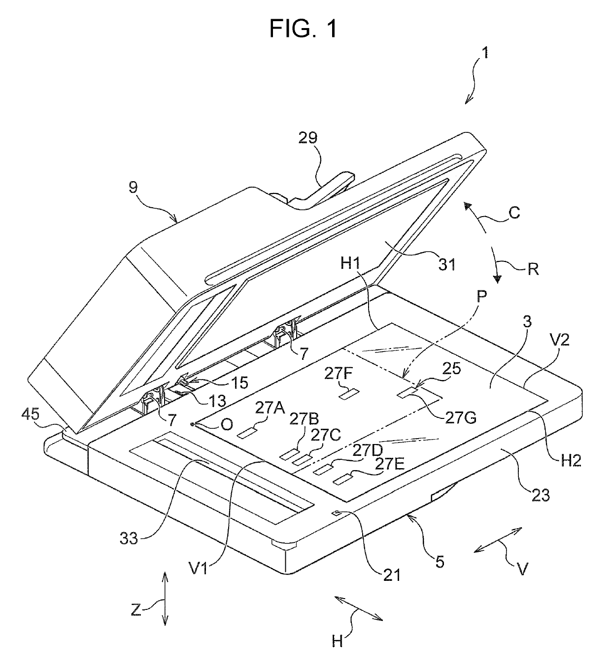 Image reading apparatus and processing device with specific assembly for cover open/close determination