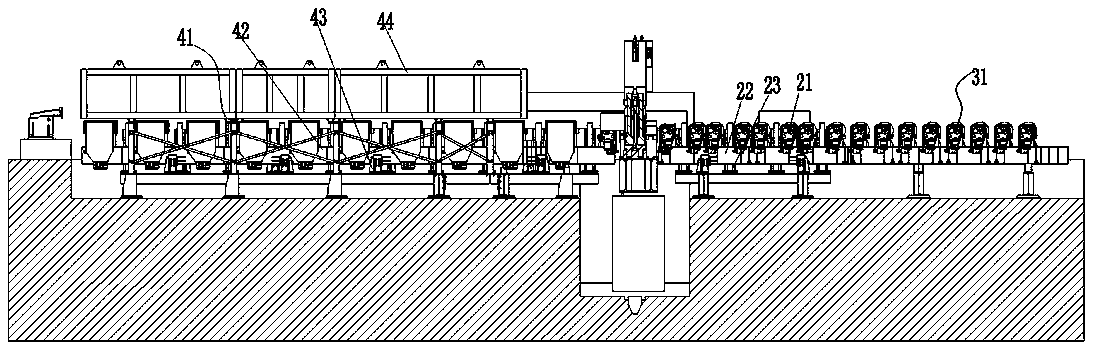 Large-diameter hot billet cutting-off device