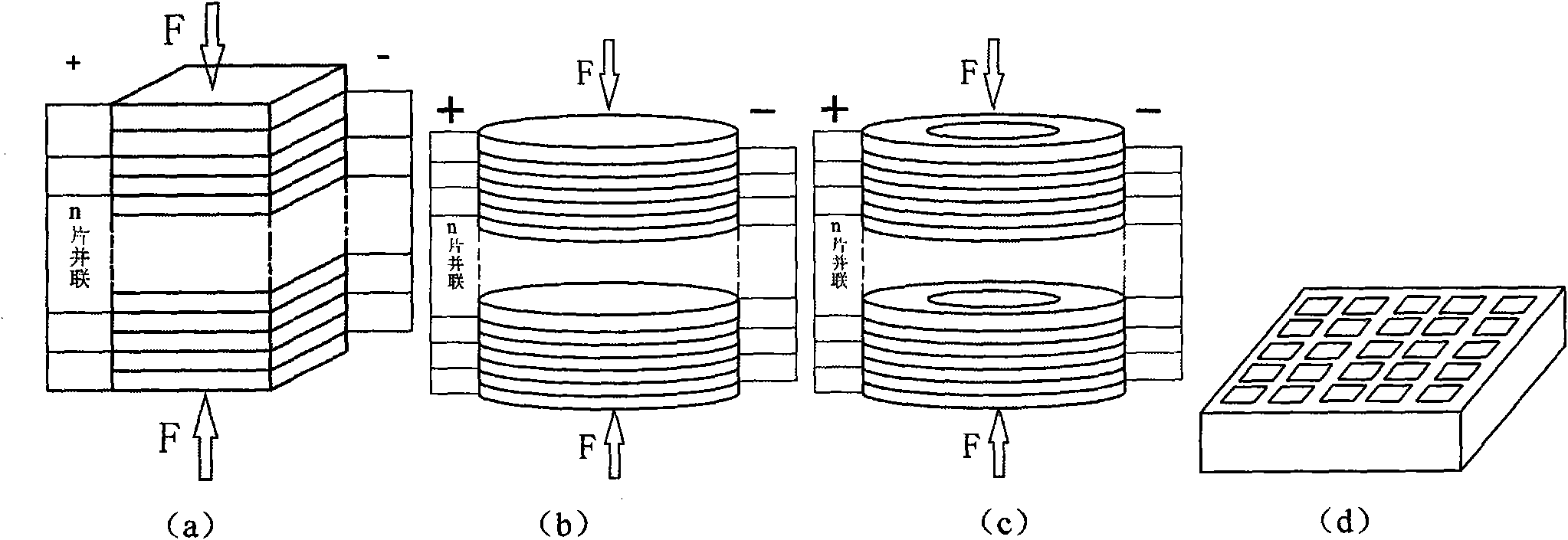 Piezoelectric self-generating unit for generating electric charge by utilizing direct piezoelectric effect