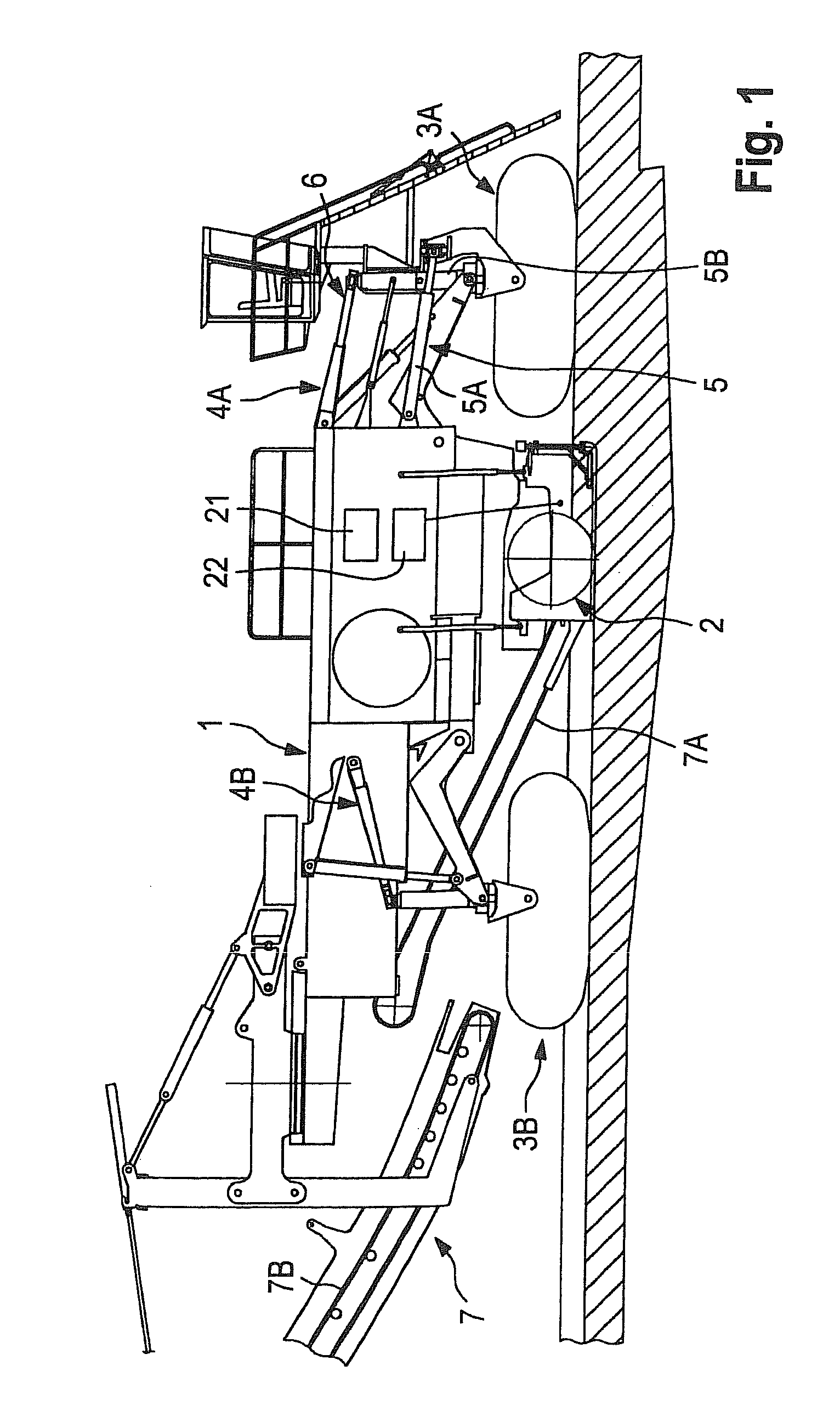 Road-milling machine or machine for working deposits
