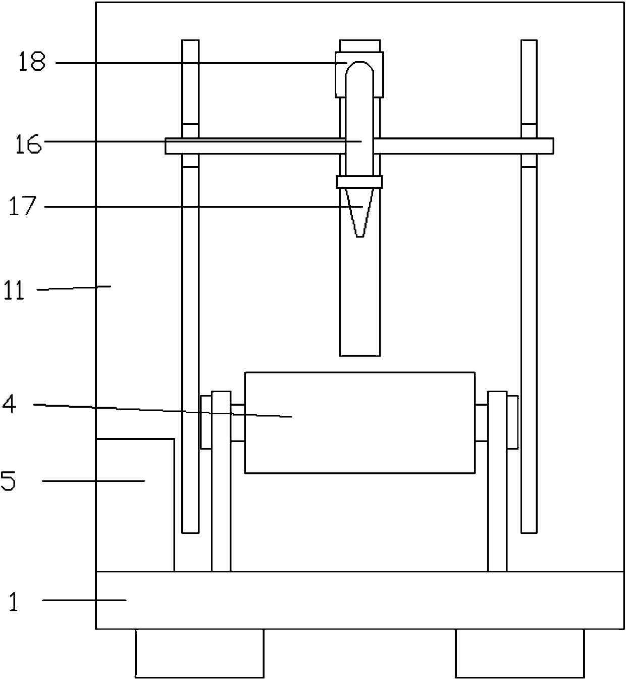 Liquid filling machine capable of ascending and descending