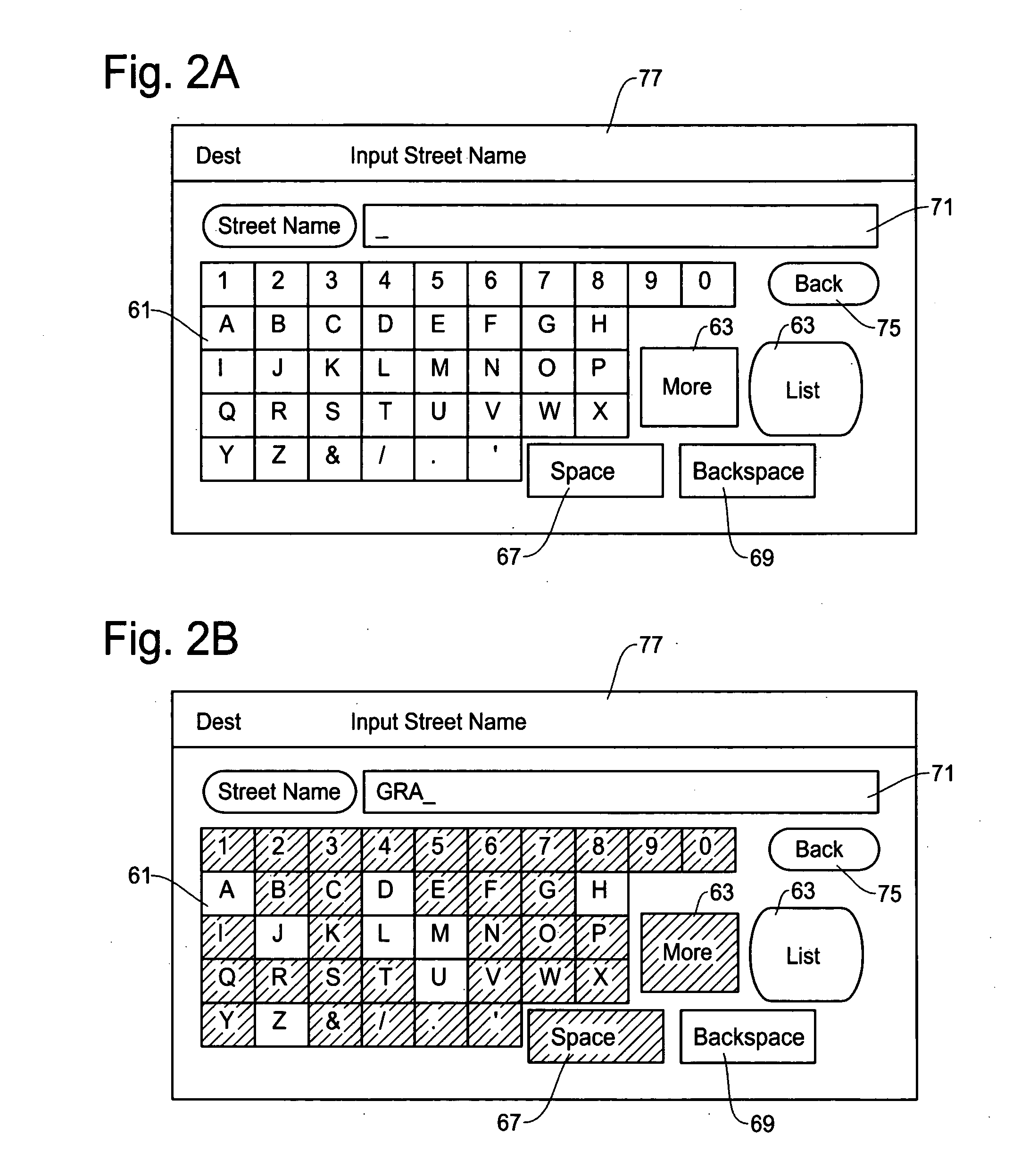 Method and apparatus for keyboard arrangement for efficient data entry for navigation system
