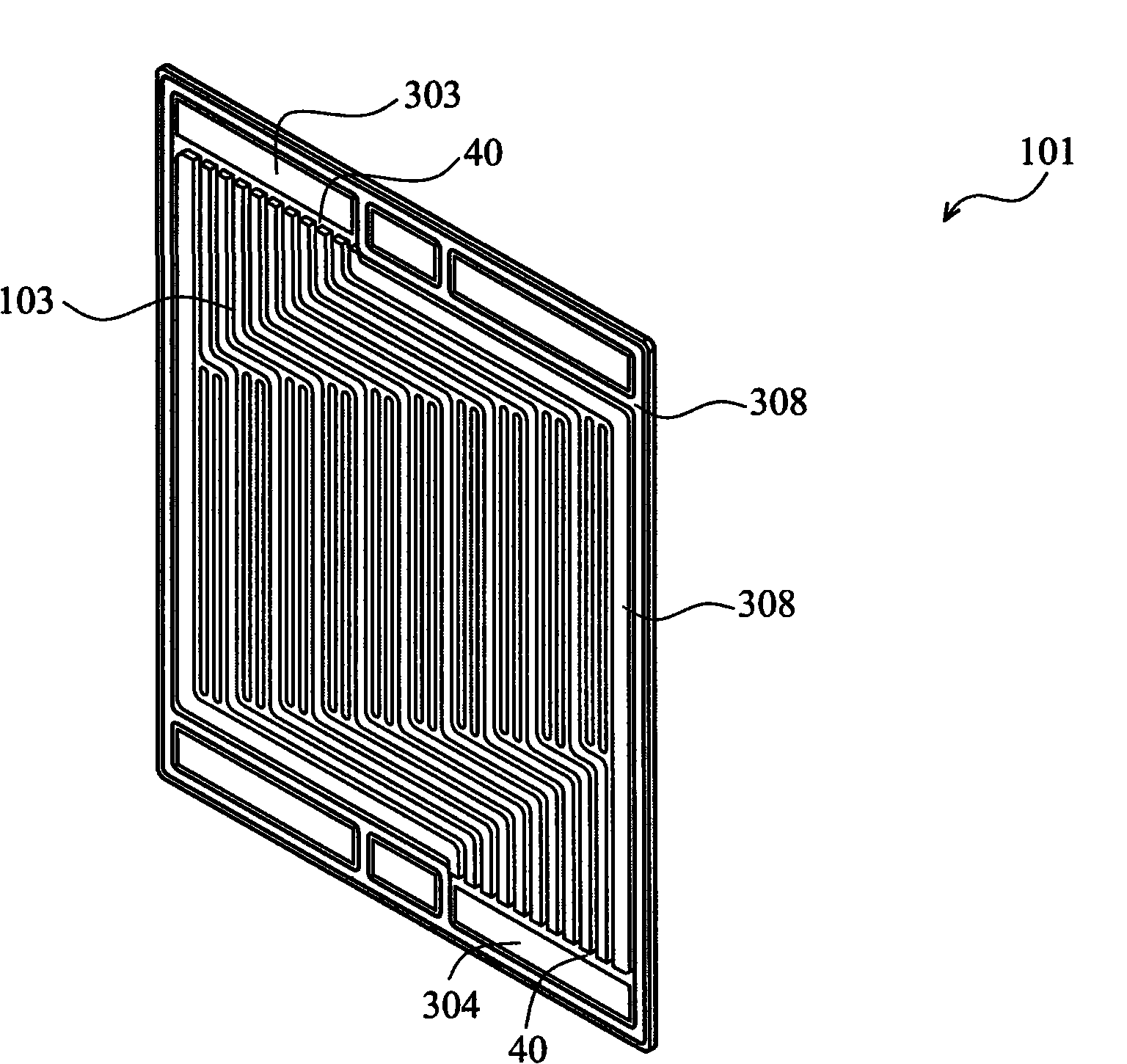 Fuel cell flow field board and forming method thereof