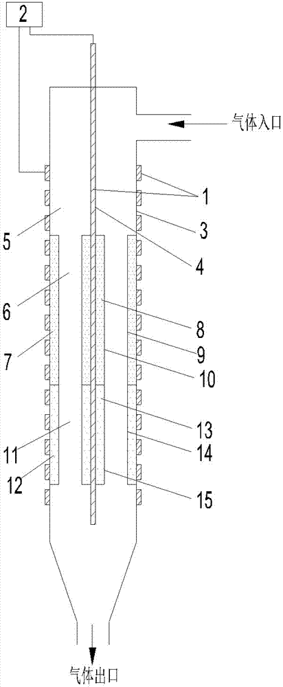 Device for decomposing trimethylamine malodorous gas