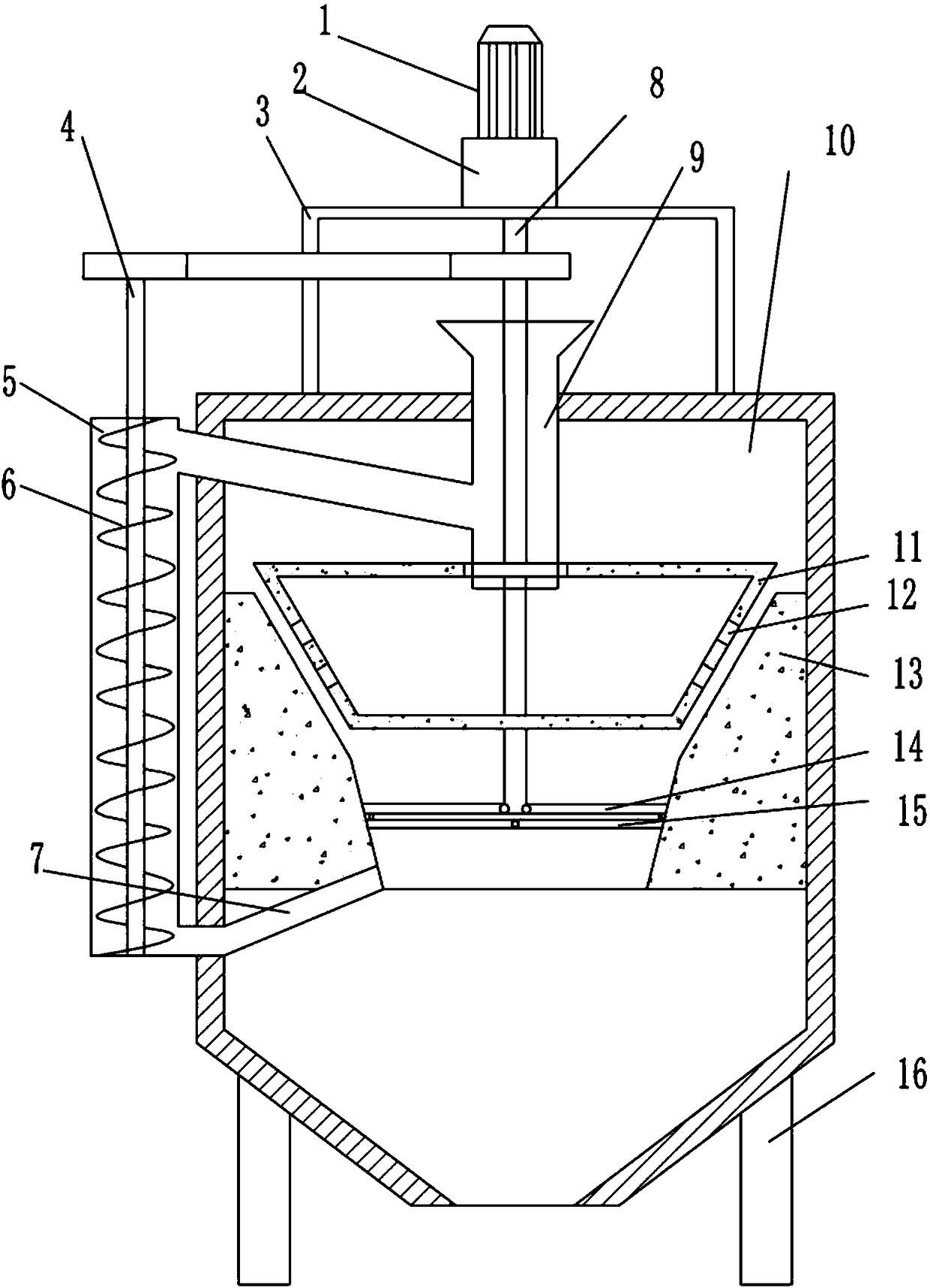 Powder grinding device for producing water-soluble coating