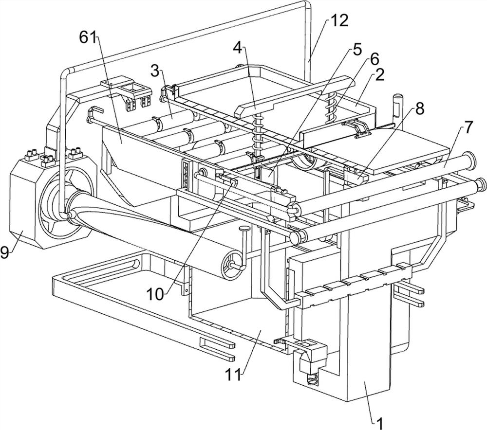 An environment-friendly cutting device for imitation leather texture composite fabric