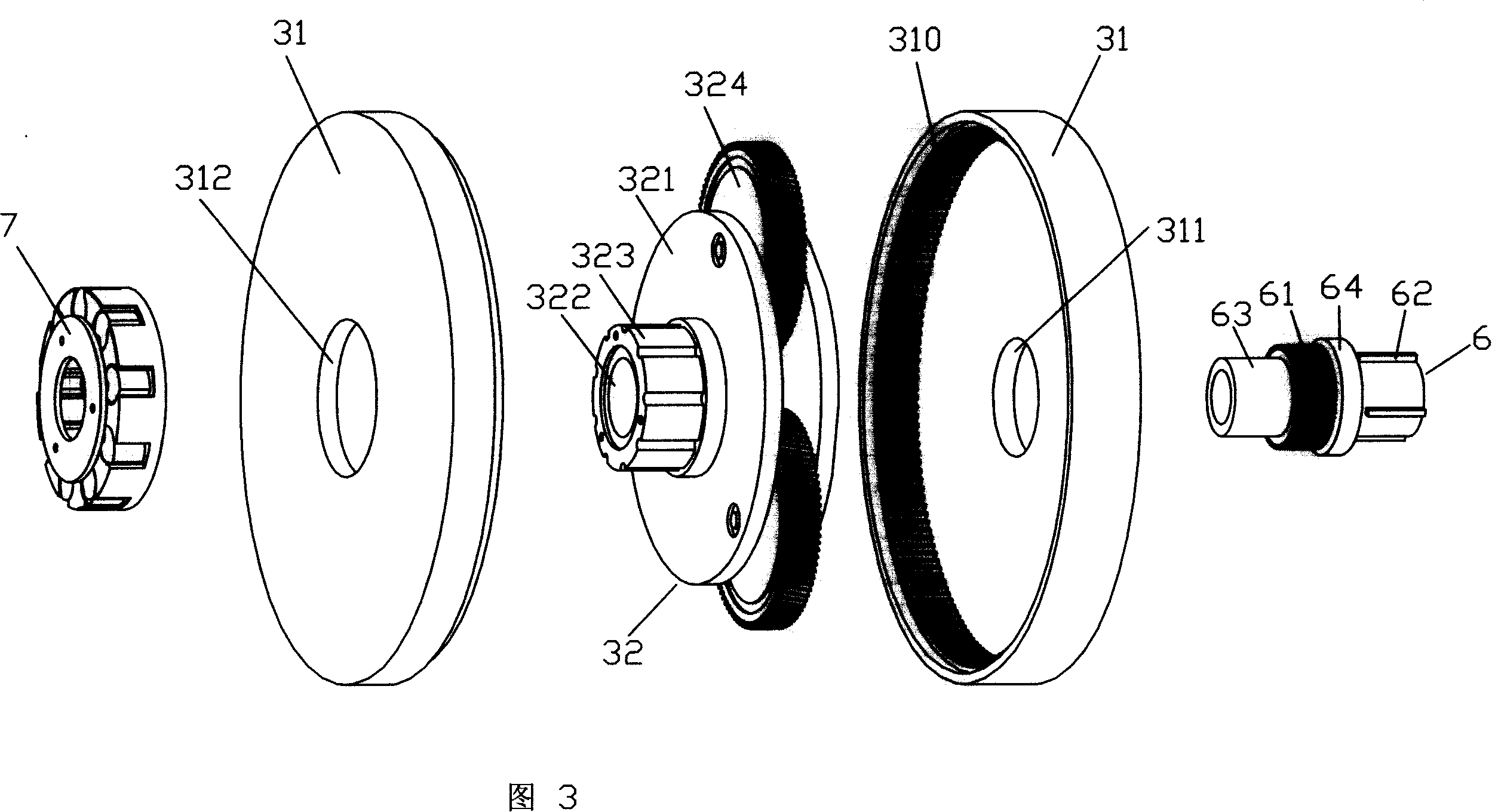 An electromotive wheel hub electromotor